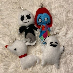 The Nightmare Before Christmas felt ornamental/keychain bundle